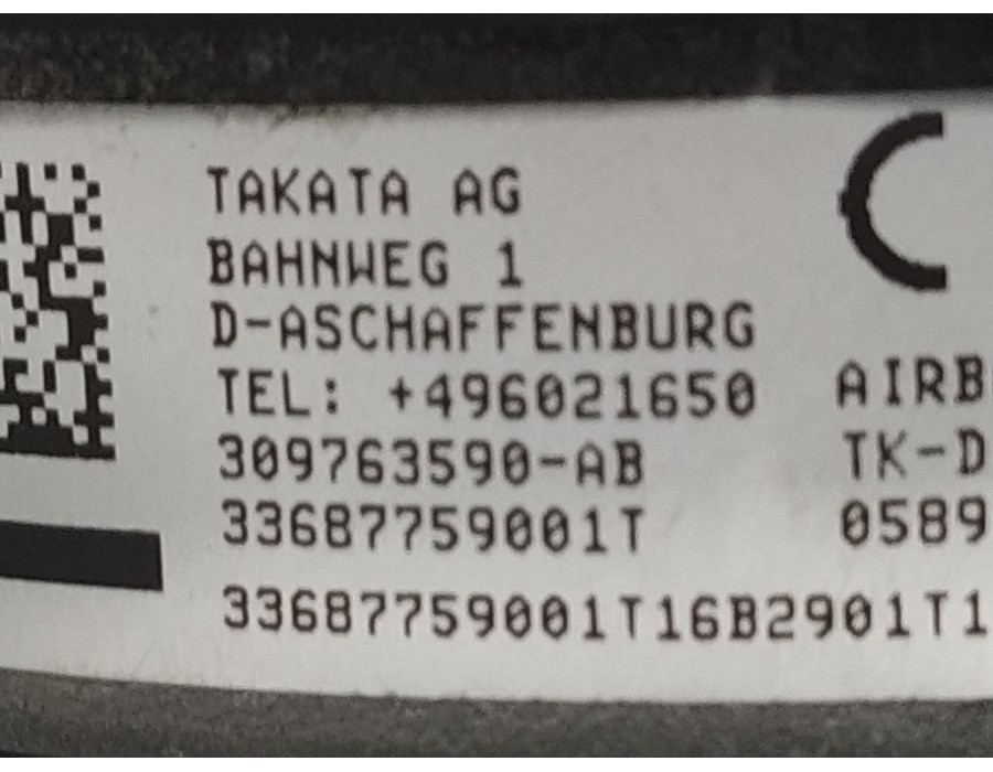 Recambio de airbag delantero izquierdo para bmw serie 3 compact (e46) 316ti m sport referencia OEM IAM 309763590AB  33687759001