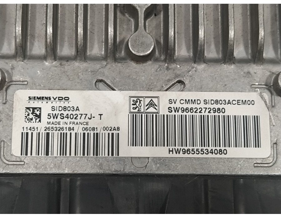 Recambio de centralita motor uce para peugeot 307 break/sw (s2) 2.0 16v hdi fap cat (rhr / dw10bted4) referencia OEM IAM 5WS4027