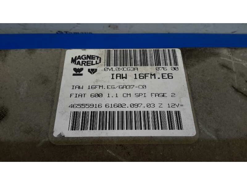 Recambio de centralita motor uce para fiat seicento (187) 1.1 referencia OEM IAM IAW16FME6  IAW16FME6