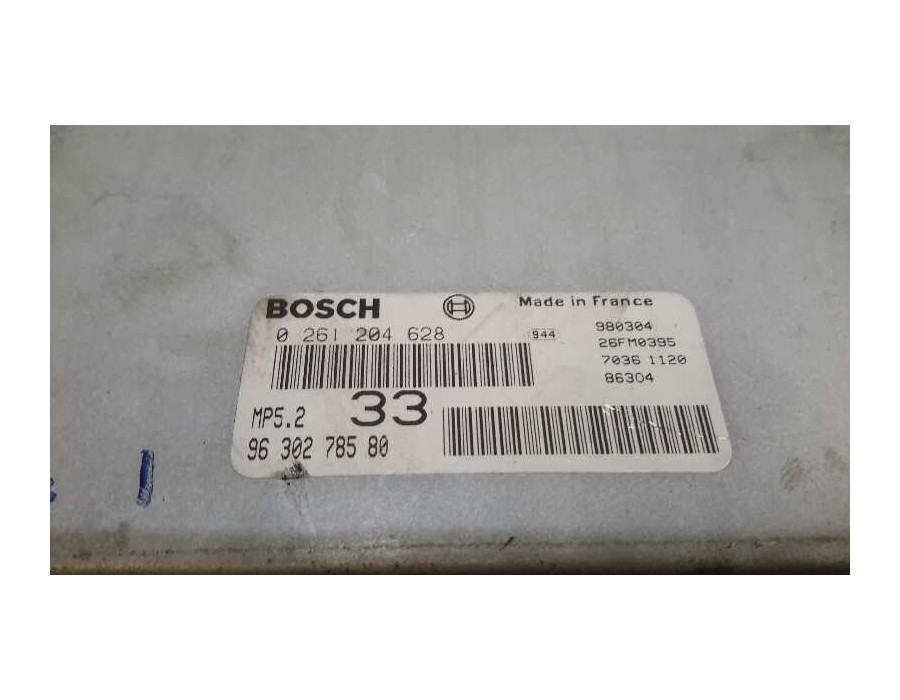 Recambio de centralita motor uce para citroën xsara berlina 1.6 referencia OEM IAM 0261204628 MP52 9630278580