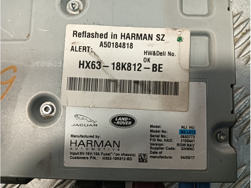 Recambio de pantalla gps para land rover discovery sport referencia OEM IAM HX6318K812BE  A50184818