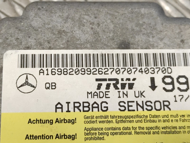 Recambio de centralita airbag para mercedes-benz clase a (w169) 2.0 cdi cat referencia OEM IAM A169820992627  