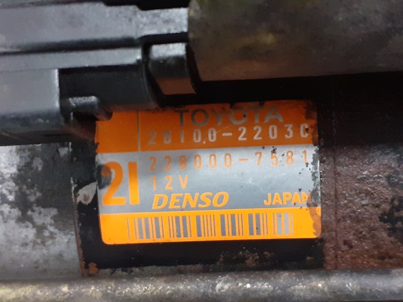 Recambio de motor arranque para toyota celica (t23) 1.8 16v cat referencia OEM IAM 2810022030  2280007581