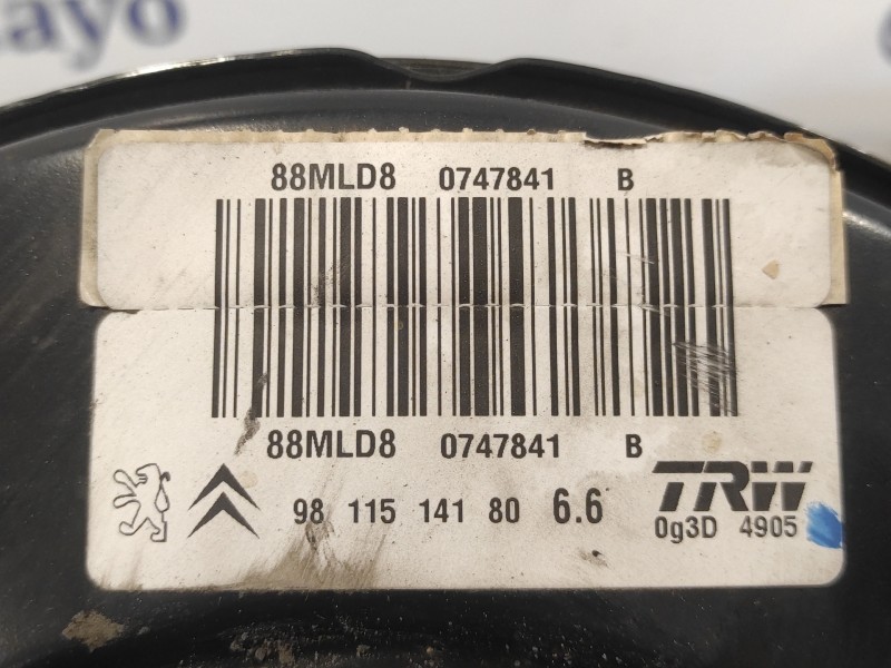 Recambio de servofreno para peugeot 2008 (--.2013) 1.2 12v e-thp / puretech referencia OEM IAM 9811514180  