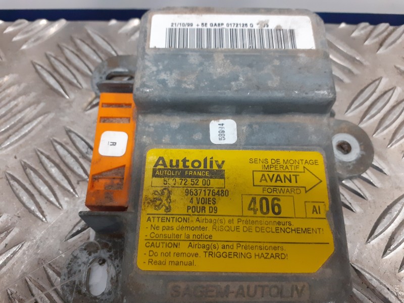 Recambio de centralita airbag para peugeot 406 coupe (s1/s2) 2.0 16v cat referencia OEM IAM 550725200  9637176480