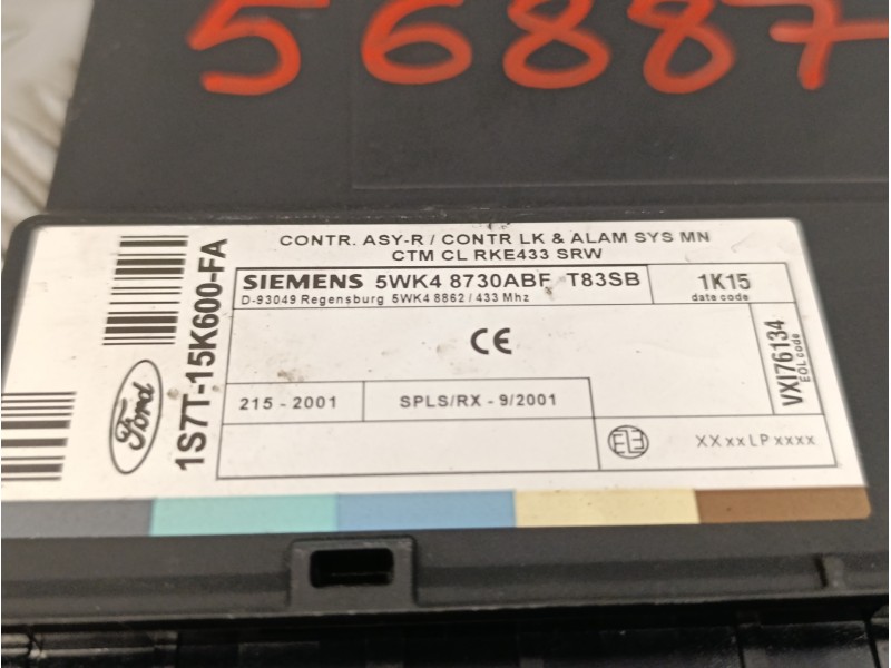 Recambio de modulo confort para ford focus berlina (cak) referencia OEM IAM 1S7T15K600FA  5WK48730ABF