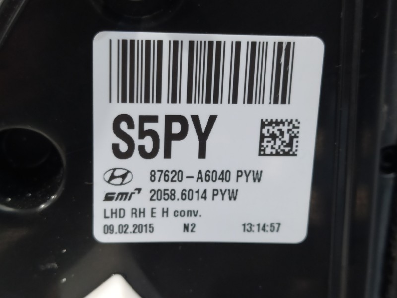 Recambio de retrovisor derecho para hyundai i30 (gd) 1.4 cat referencia OEM IAM 87620A6040  20586014