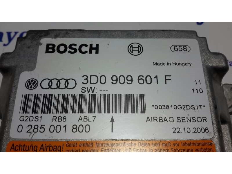Recambio de centralita airbag para volkswagen touareg (7l6) 2.5 tdi dpf referencia OEM IAM 0285001800  3D0909601F