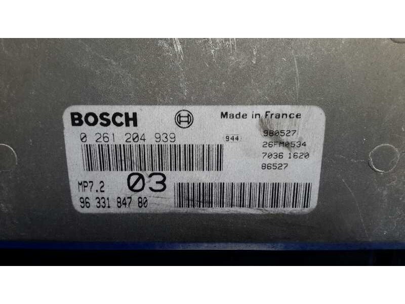 Recambio de centralita motor uce para citroën xsara berlina 1.6 referencia OEM IAM 0261204939 MP72 9633184780