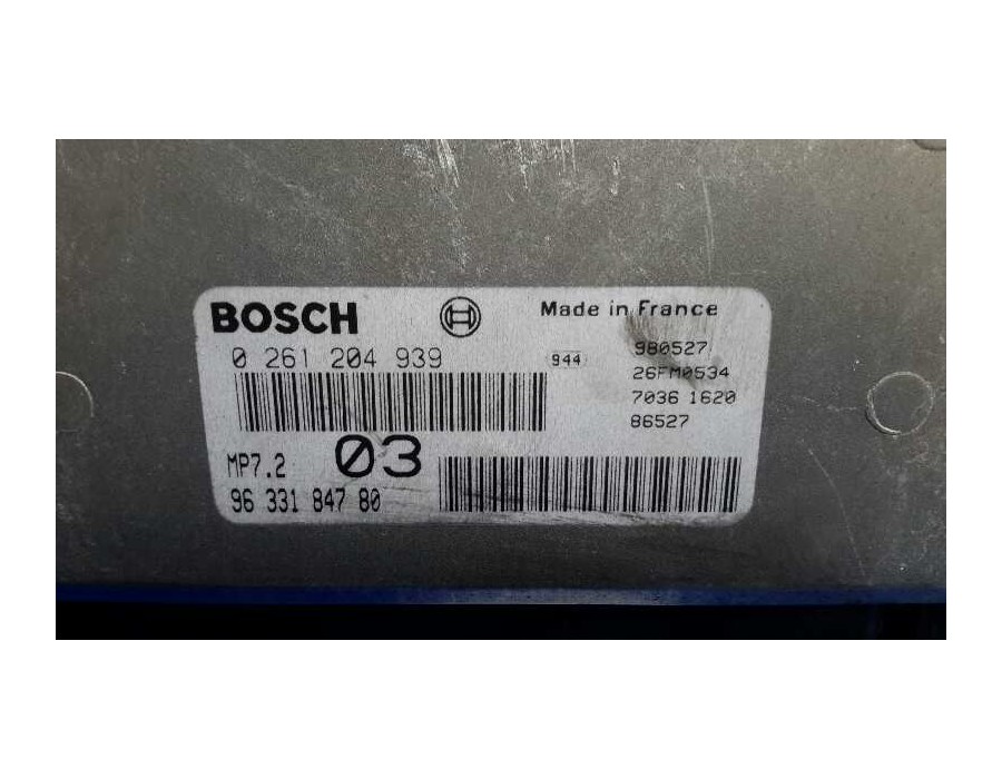 Recambio de centralita motor uce para citroën xsara berlina 1.6 referencia OEM IAM 0261204939 MP72 9633184780