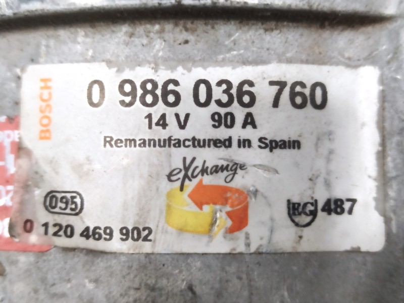 Recambio de alternador para bmw serie 5 berlina (e34) 2.5 cat referencia OEM IAM 0986036760 0120469902 0120469901