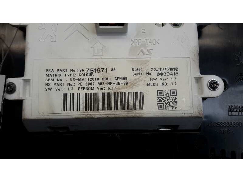 Recambio de cuadro instrumentos para citroën c4 lim. 1.6 hdi fap referencia OEM IAM 96769711XT  A2C53435353