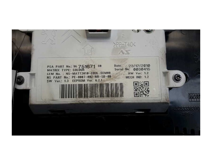 Recambio de cuadro instrumentos para citroën c4 lim. 1.6 hdi fap referencia OEM IAM 96769711XT  A2C53435353