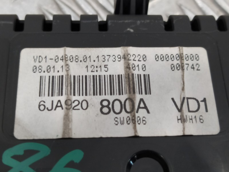 Recambio de cuadro instrumentos para seat toledo (kg3) 1.6 tdi referencia OEM IAM 6JA920800A A2C32534200 A2C31746400
