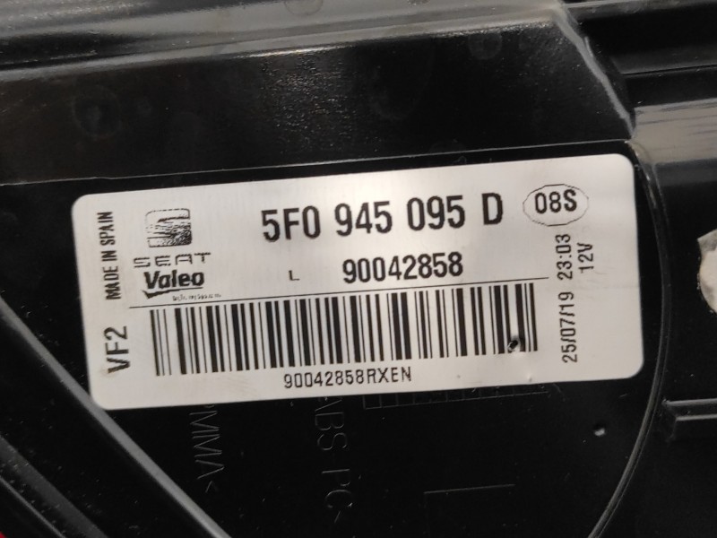 Recambio de piloto trasero izquierdo para seat leon (5f1) 1.4 16v tsi referencia OEM IAM 5F0945095D  90042858