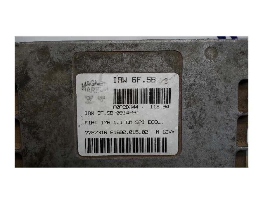 Recambio de centralita motor uce para fiat punto berl. (176) 1.1 referencia OEM IAM IAW6FSB 6160201502 7787316
