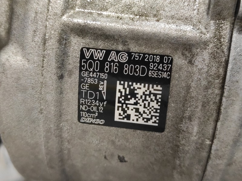 Recambio de compresor aire acondicionado para volkswagen polo 1.0 tsi referencia OEM IAM 5Q0816803D 757201807 4471507853