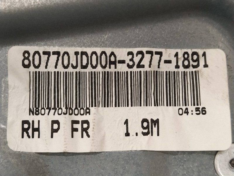 Recambio de elevalunas delantero derecho para nissan qashqai (j10) 1.5 turbodiesel cat referencia OEM IAM 80770JD00A  
