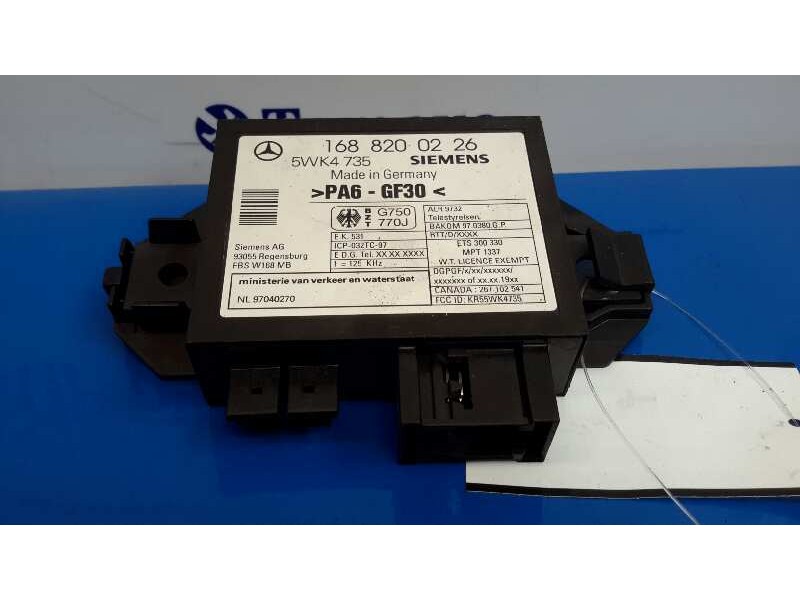 Recambio de centralita inmovilizador para mercedes-benz clase a (w168) 1.4 cat referencia OEM IAM 1688200226  5WK4735