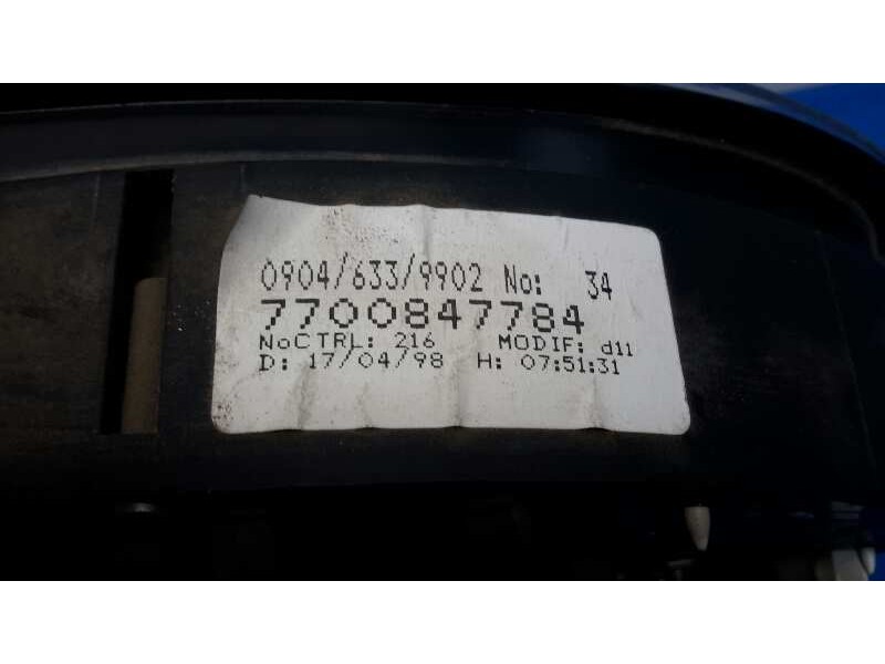 Recambio de cuadro instrumentos para renault megane i scenic (ja0) 1.9 dti diesel cat referencia OEM IAM 7700847784  