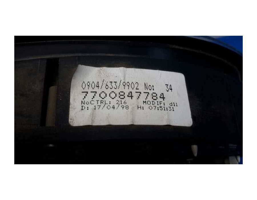 Recambio de cuadro instrumentos para renault megane i scenic (ja0) 1.9 dti diesel cat referencia OEM IAM 7700847784  