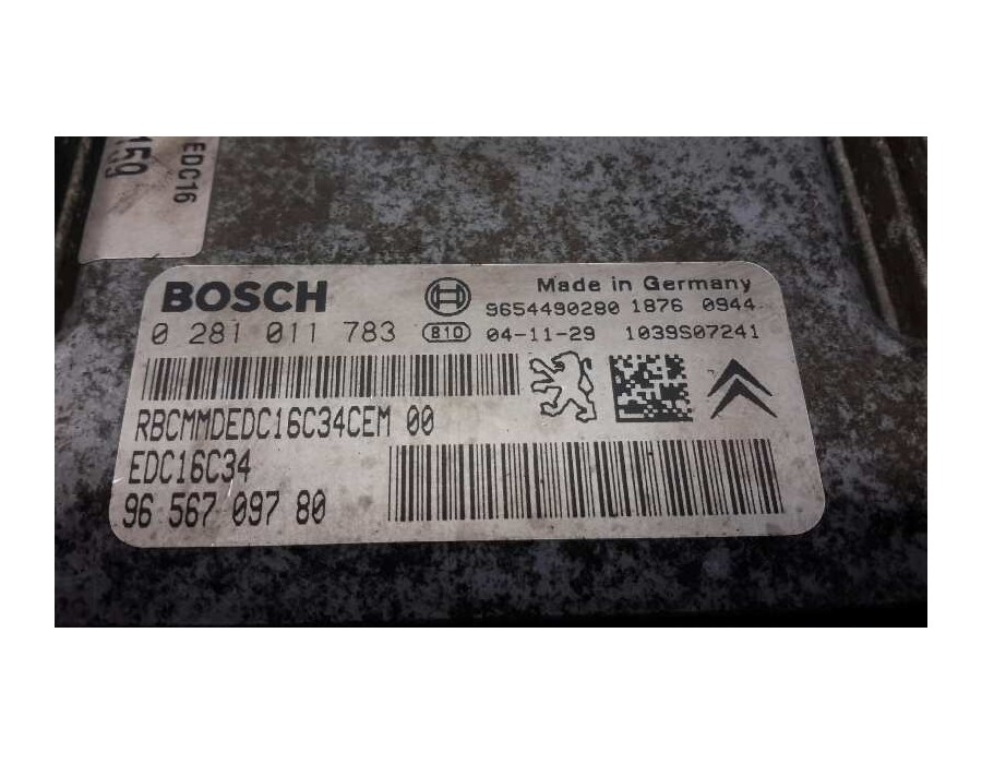 Recambio de centralita motor uce para peugeot 206 berlina 1.4 hdi referencia OEM IAM 0281011783 EDC163C4 9656709780