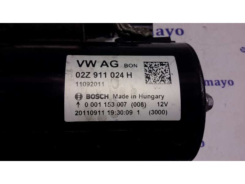 Recambio de motor arranque para volkswagen golf vi (5k1) 1.6 tdi dpf referencia OEM IAM 02Z911024H  0001153007