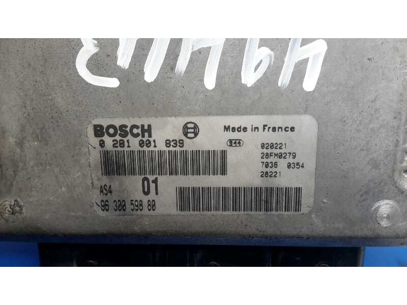 Recambio de centralita motor uce para citroën saxo 1.5 diesel referencia OEM IAM 0281001839 28FM0279 9630059880