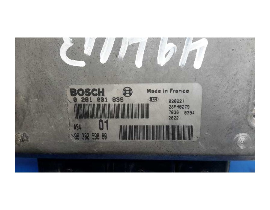 Recambio de centralita motor uce para citroën saxo 1.5 diesel referencia OEM IAM 0281001839 28FM0279 9630059880