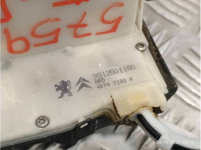 Recambio de cerradura puerta trasera derecha para peugeot 2008 (--.2013) 1.2 12v e-thp referencia OEM IAM 9812501180  