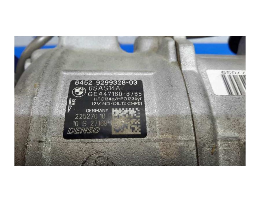Recambio de compresor aire acondicionado para bmw serie 3 lim. (f30) 318d referencia OEM IAM 64529299328 22527010 4471608765