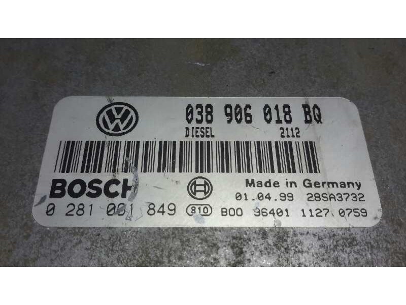 Recambio de centralita motor uce para seat ibiza (6k1) 1.6 referencia OEM IAM 0281001849 28SA3732 038906018BQ