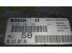 Recambio de centralita motor uce para citroën saxo 1.1 referencia OEM IAM 0261204788 MA31 9631528780 2