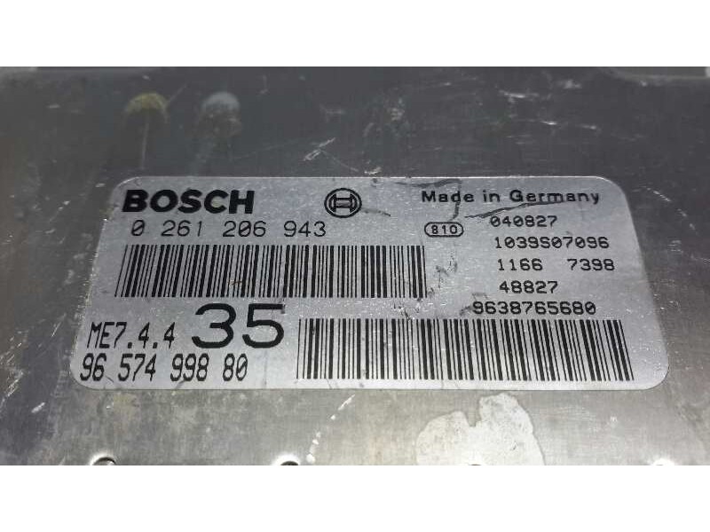 Recambio de centralita motor uce para peugeot 307 (s1) xs referencia OEM IAM 0261206943 ME74435 9657499880