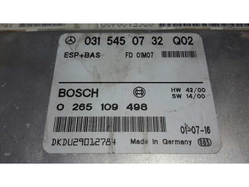 Recambio de centralita abs para mercedes-benz clase clk (w208) coupe 320 (208.365) referencia OEM IAM 0315450732Q02  0265109498