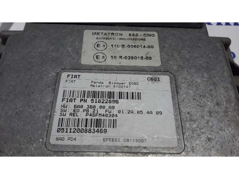 Recambio de centralita motor uce para fiat panda (169) 1.2 cat referencia OEM IAM 51822896 4100147 6A03B000A9
