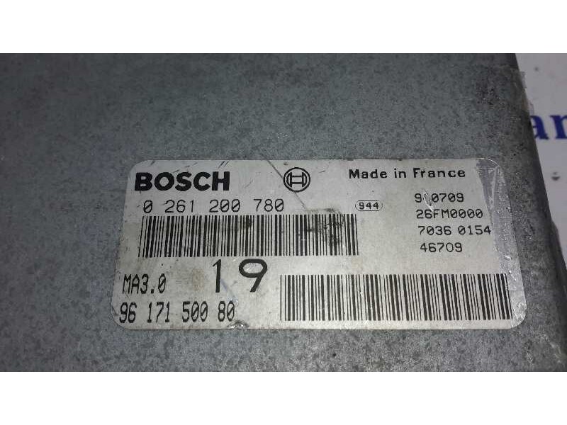 Recambio de centralita motor uce para peugeot 106 (s1) 1.0 referencia OEM IAM 0261200780 MA30 9617150080