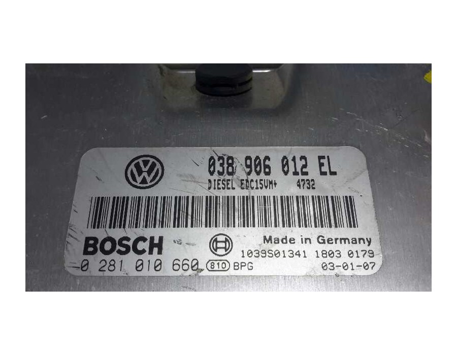 Recambio de centralita motor uce para volkswagen polo (9n1) 1.9 sdi referencia OEM IAM 0281010660 EDC15VM+ 038906012EL