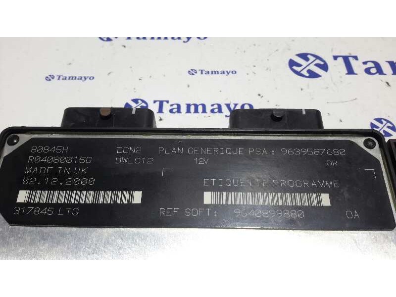 Recambio de centralita motor uce para peugeot 206 berlina 1.9 diesel referencia OEM IAM R04080015G 9639587680 9640899880