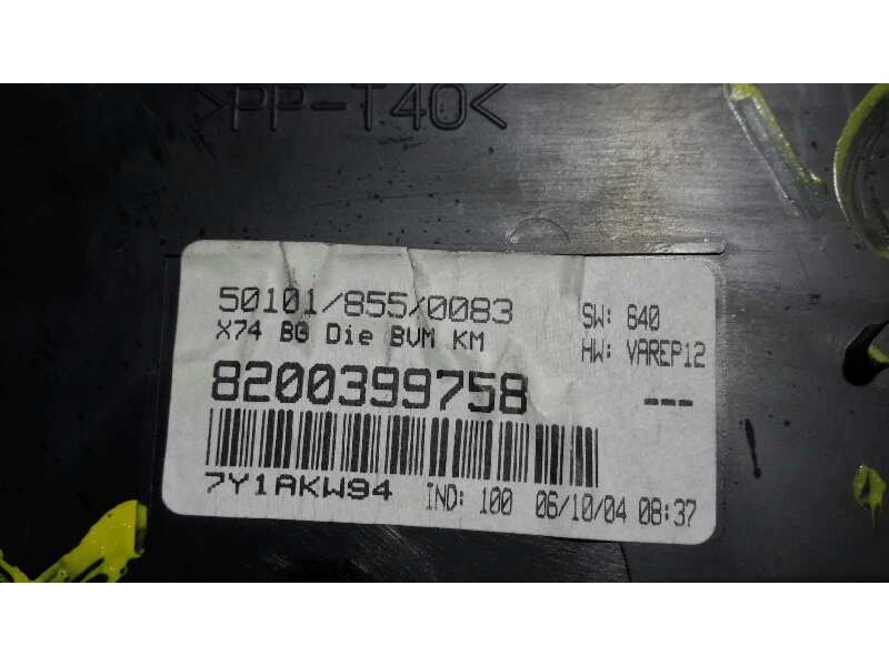 Recambio de cuadro instrumentos para renault laguna ii (bg0) 1.9 dci diesel referencia OEM IAM 8200399758 5514000062 