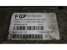 Recambio de centralita motor uce para fiat doblo (119) 1.3 16v jtd cat referencia OEM IAM 51758210 7160003301 MJD6JFD3 2