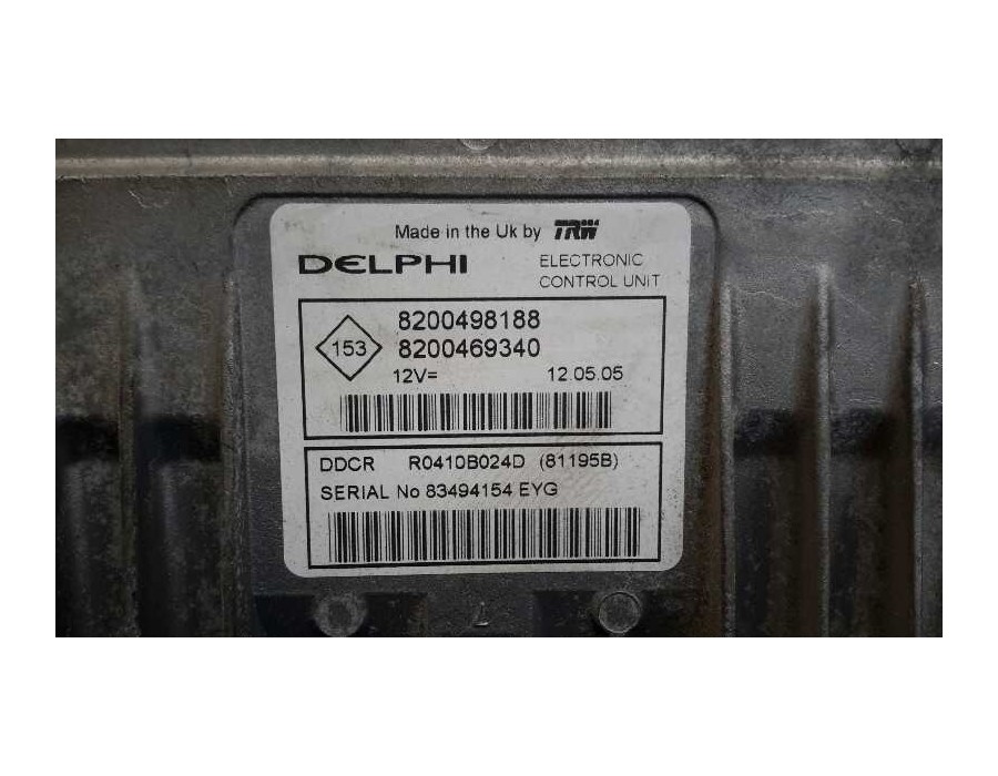 Recambio de centralita motor uce para renault scenic ii 1.5 dci diesel referencia OEM IAM 8200498188  8200469340