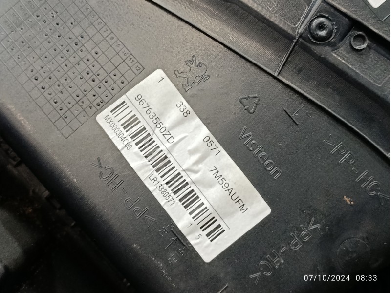 Recambio de guarnecido puerta trasera izquierda para peugeot 2008 (--.2013) 1.2 12v e-thp referencia OEM IAM 96763550ZD  