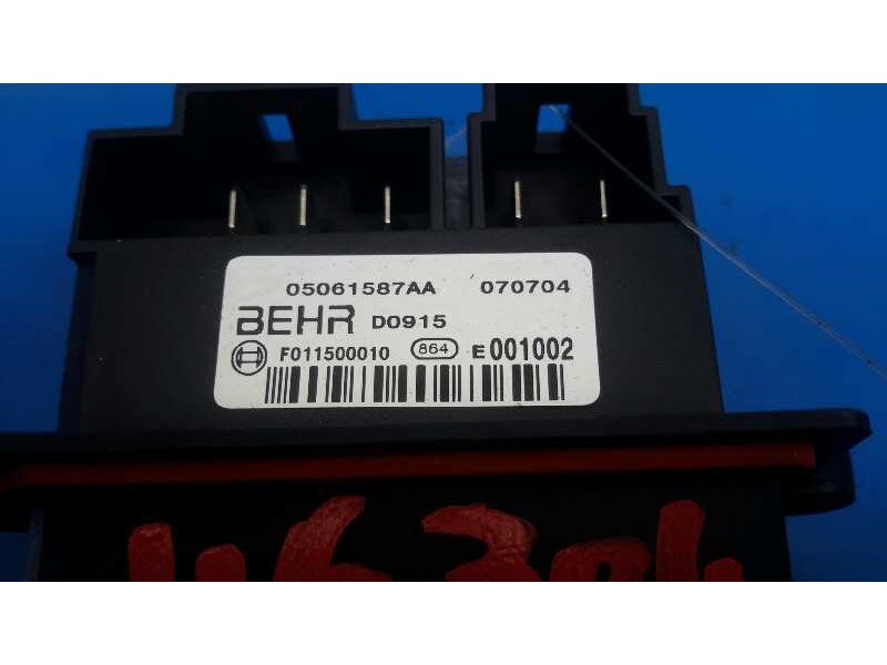 Recambio de resistencia calefaccion para chrysler sebring berlina (jr41) 2.7 limited referencia OEM IAM 05061587AA  F011500010