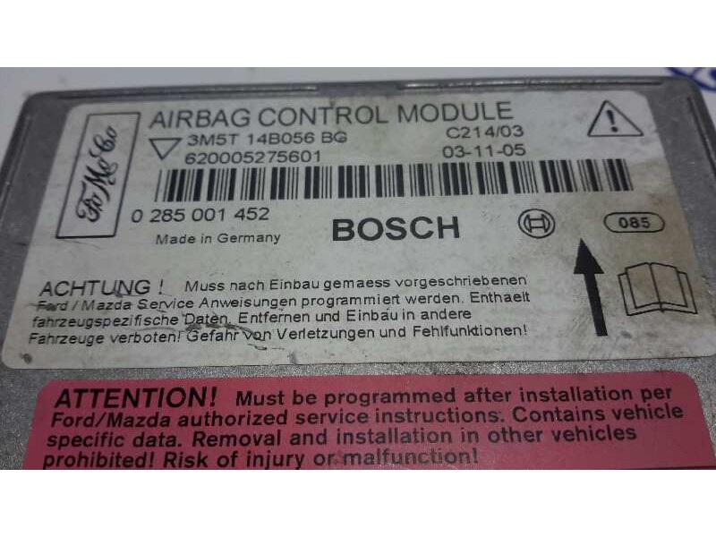 Recambio de centralita airbag para ford focus c-max (cap) referencia OEM IAM 3M5T14B056BG  0285001452
