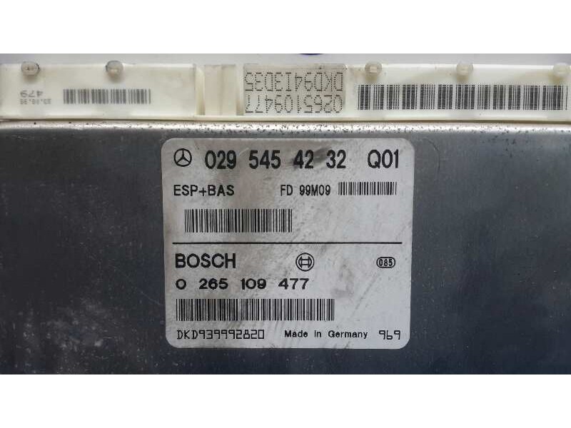 Recambio de centralita esp para mercedes-benz clase a (w168) 1.4 cat referencia OEM IAM 0295454232Q01 0265109477 0295454232