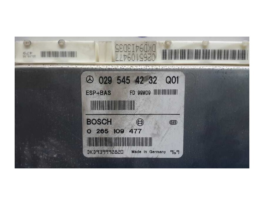 Recambio de centralita esp para mercedes-benz clase a (w168) 1.4 cat referencia OEM IAM 0295454232Q01 0265109477 0295454232