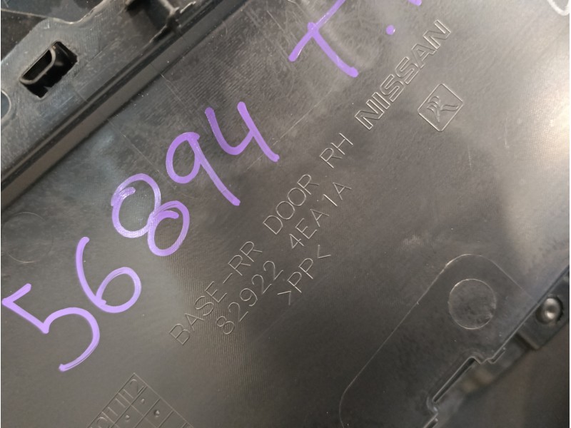 Recambio de guarnecido puerta trasera derecha para nissan qashqai (j11) 1.6 dci turbodiesel cat referencia OEM IAM 829224EA1A  