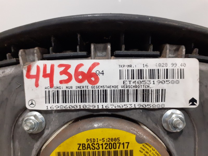 Recambio de airbag delantero izquierdo para mercedes-benz clase a (w169) a 160 cdi (169.006) referencia OEM IAM 1618289940  1698