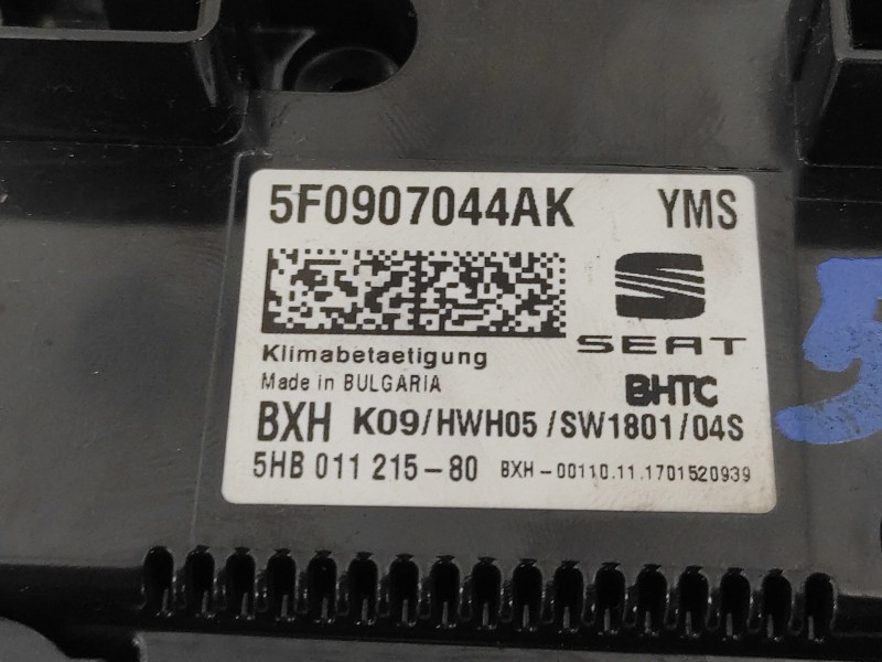 Recambio de mando climatizador para seat ateca (kh7) 1.6 tdi referencia OEM IAM 5F0907044AK  